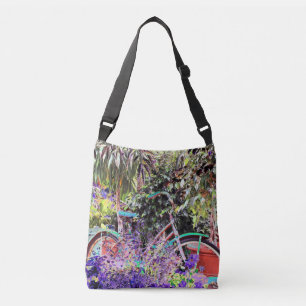 Brightly Coloured Bicycle Bike Cross body Tote Bag