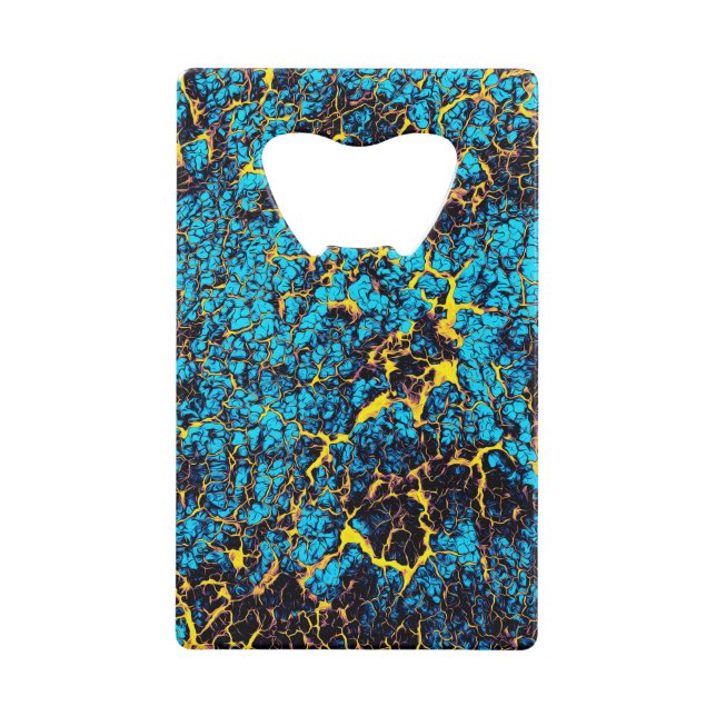 Brightly Coloured Blue and Yellow Abstract Pattern (Front)