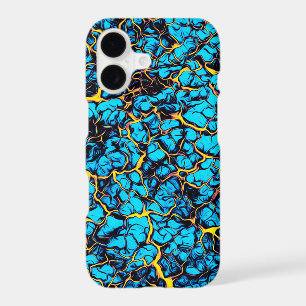 Brightly Coloured Blue and Yellow Abstract Pattern