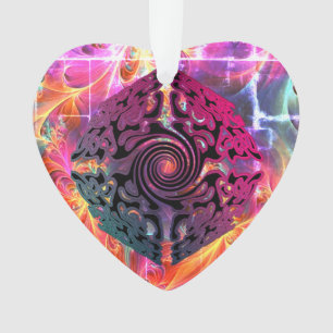 Brightly coloured Christmas alternative design Ornament