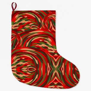 Brightly Coloured Christmas Flamingo Feathers Large Christmas Stocking