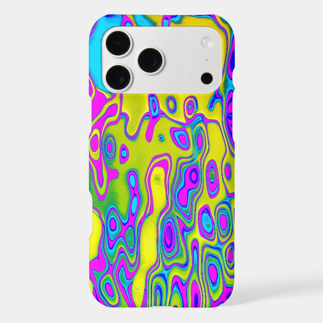 Brightly Coloured Crazy Colourful Abstract Pattern (Back)
