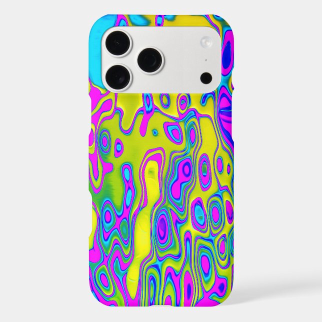 Brightly Coloured Crazy Colourful Abstract Pattern (Back)