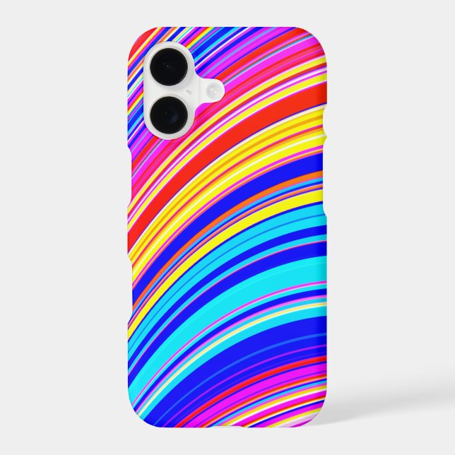 Brightly Coloured Crazy Colourful Abstract Pattern (Back)
