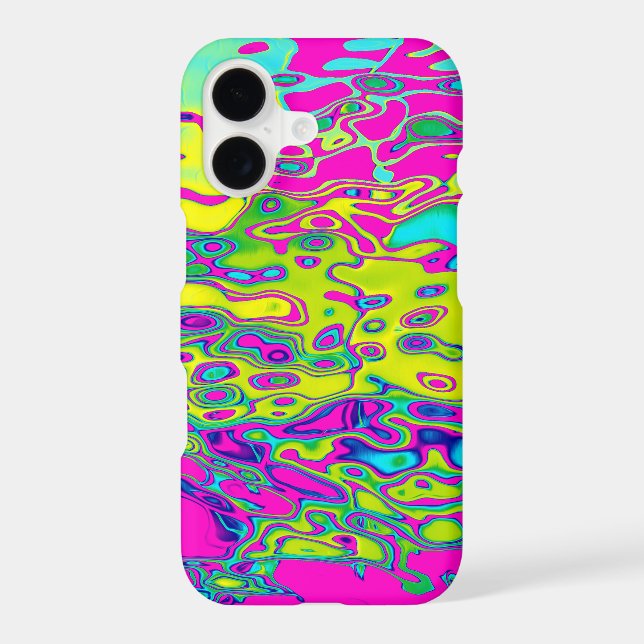 Brightly Coloured Crazy Colourful Abstract Pattern (Back)