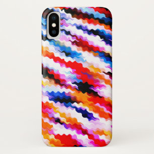 Brightly Coloured Crazy Colourful Abstract Pattern iPhone X Case