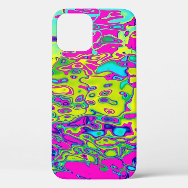 Brightly Coloured Crazy Colourful Abstract Pattern Case-Mate iPhone Case (Back)