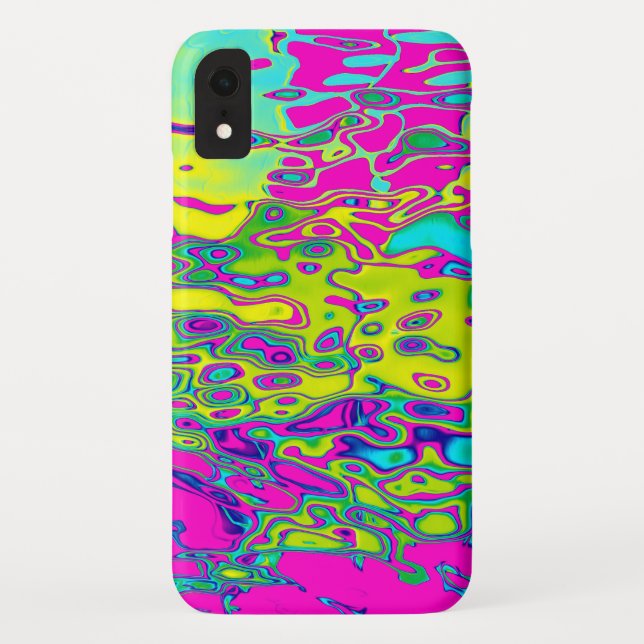 Brightly Coloured Crazy Colourful Abstract Pattern Case-Mate iPhone Case (Back)