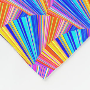 Brightly Coloured Crazy Colourful Abstract Pattern Fleece Blanket