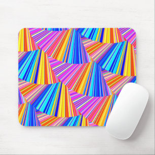 Brightly Coloured Crazy Colourful Abstract Pattern Mouse Pad