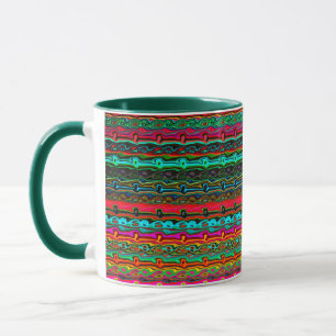 Brightly Coloured Crazy Colourful Abstract Pattern Mug