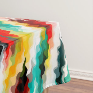 Brightly Coloured Crazy Colourful Abstract Pattern Tablecloth