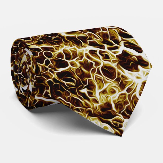 Brightly Coloured Crazy Colourful Abstract Pattern Tie (Rolled)