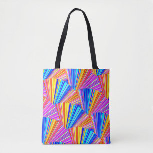 Brightly Coloured Crazy Colourful Abstract Pattern Tote Bag