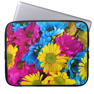 Brightly Coloured Daisies Laptop Sleeve