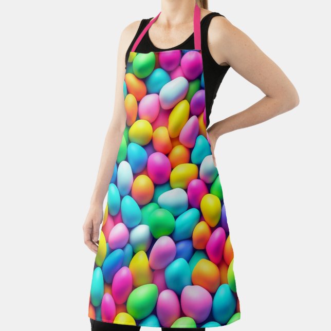 Brightly coloured Easter Egg/Spring  Apron (Insitu)