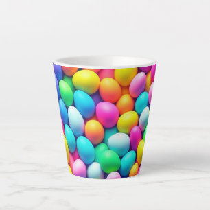 Brightly coloured Easter Egg/Spring Latte Mug