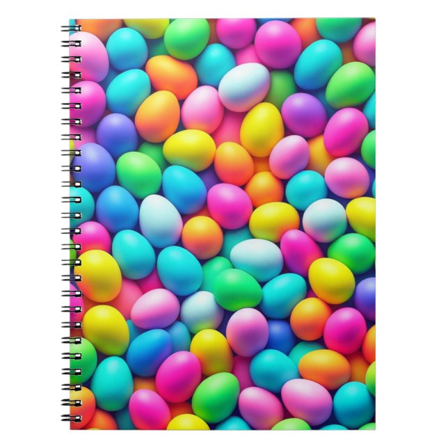 Brightly coloured Easter Egg/Spring  Notebook (Front)