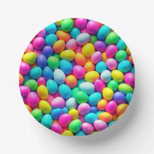 Brightly coloured Easter Egg/Spring  Paper Plate