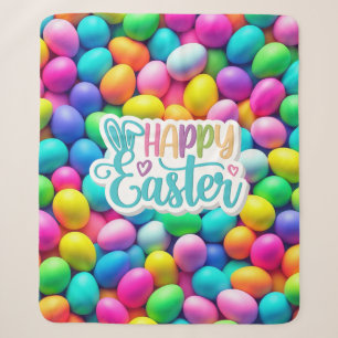 Brightly coloured Easter Egg/Spring Sherpa Blanket