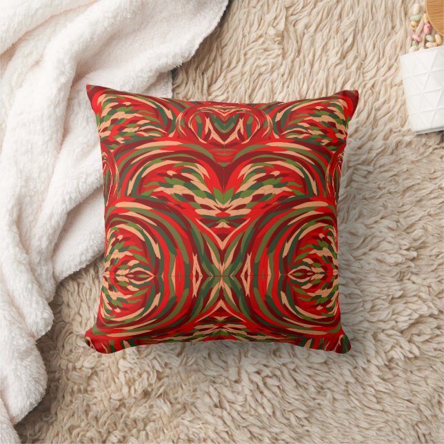 Brightly Coloured Flamingo Feathers Cushion (Blanket)