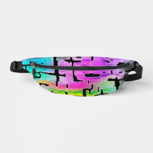 Brightly Coloured Funky Cool Abstract Bum Bags