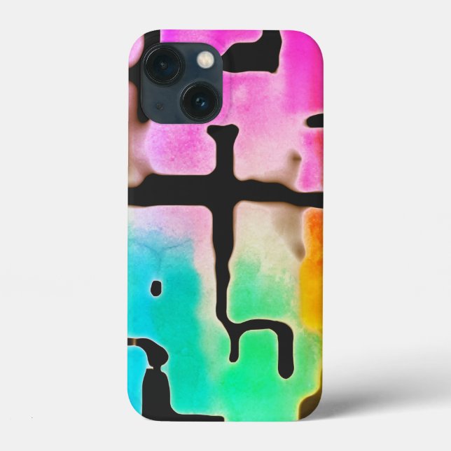 Brightly Coloured Funky Cool Abstract Case-Mate iPhone Case (Back)