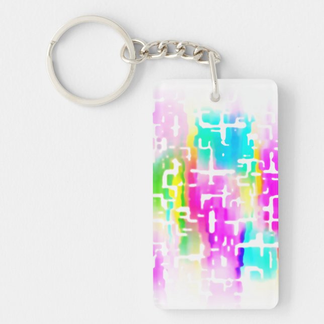 Brightly Coloured Funky Cool Key Ring (Front)
