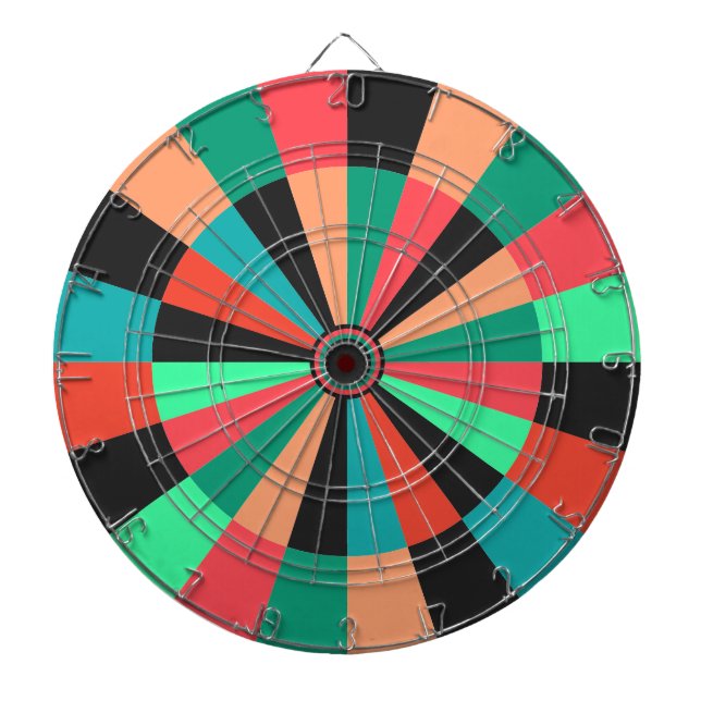 Brightly  Coloured Game Room or Den Dartboard (Front)
