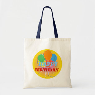 Brightly Coloured Happy Birthdday Balloons Tote Bag