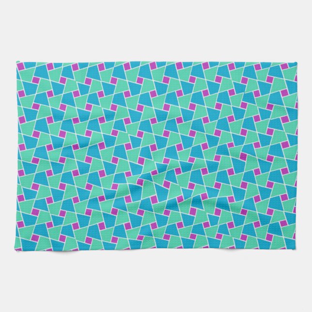 Brightly Coloured Islamic Pattern Kitchen Towel (Horizontal)