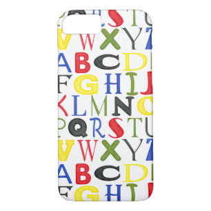 Brightly Coloured Letters by Megan Meagher iPhone 8/7 Case