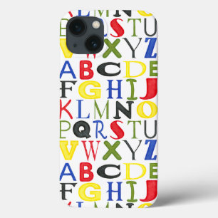 Brightly Coloured Letters by Megan Meagher iPhone 13 Case