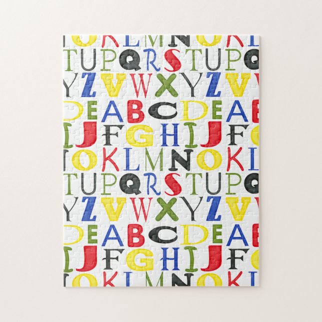 Brightly Coloured Letters by Megan Meagher Jigsaw Puzzle (Vertical)