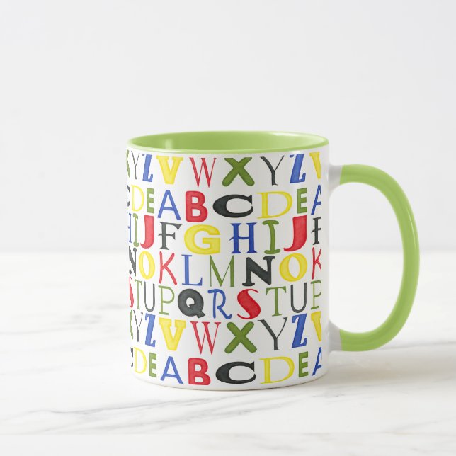 Brightly Coloured Letters by Megan Meagher Mug (Right)