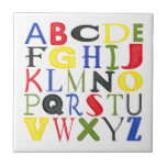 Brightly Coloured Letters by Megan Meagher Tile<br><div class="desc">Trying to teach your kids their abc's? Know a school that could use a little educational art in their classrooms? Then purchase this print of brightly coloured letters by Megan Meagher!</div>