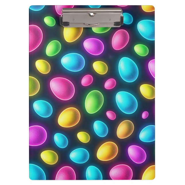 Brightly coloured/neon Easter Egg/Spring  Clipboard (Front)