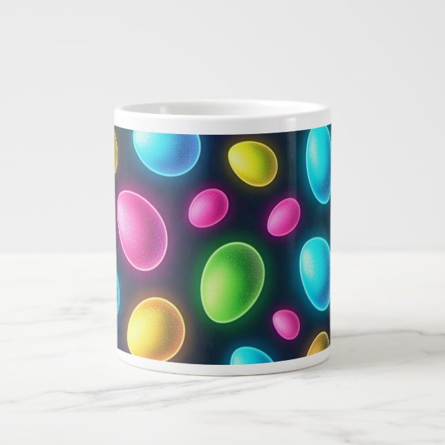 Brightly coloured/neon Easter Egg/Spring  Large Coffee Mug (Front)