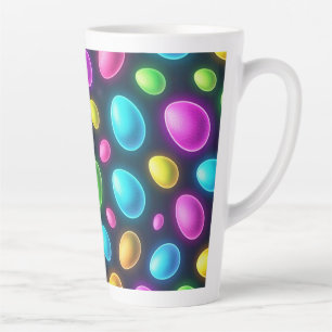 Brightly coloured/neon Easter Egg/Spring Latte Mug
