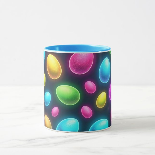 Brightly coloured/neon Easter Egg/Spring  Mug (Center)