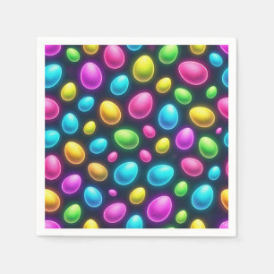 Brightly coloured/neon Easter Egg/Spring Napkin