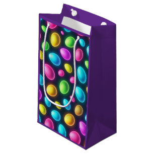 Brightly coloured/neon Easter Egg/Spring Small Gift Bag