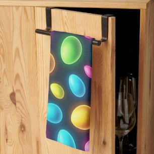 Brightly coloured/neon Easter Egg/Spring Tea Towel
