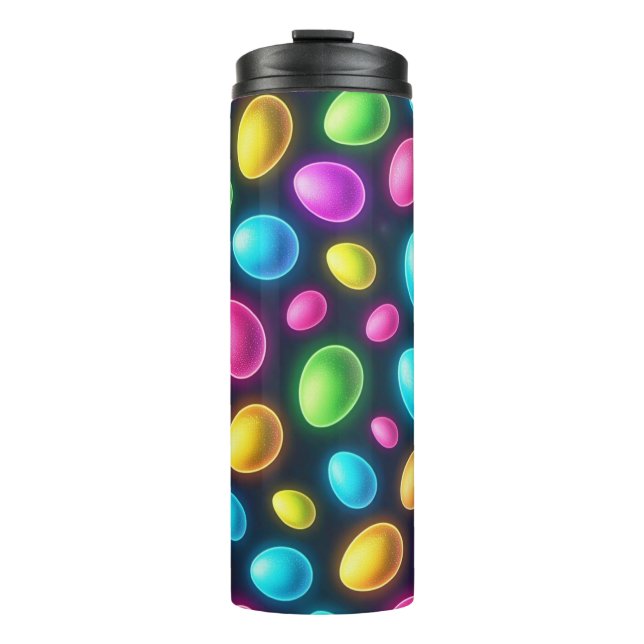 Brightly coloured/neon Easter Egg/Spring  Thermal Tumbler (Front)
