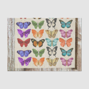 Brightly Coloured Pastel Butterflies  Tissue Paper
