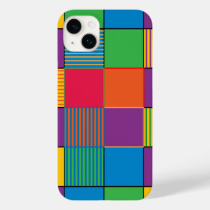 Brightly Coloured Squares, Stripes Case-Mate iPhone 14 Plus Case