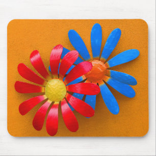 Brightly Coloured Sunflower Decoration Mouse Pad