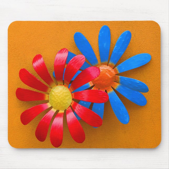 Brightly Coloured Sunflower Decoration Mouse Pad (Front)