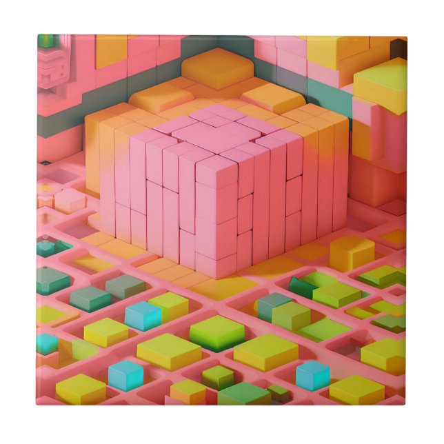 Brightly Coloured Sweetness Ceramic Tile (Front)