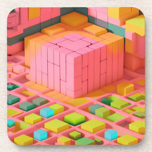 Brightly Coloured Sweetness Coaster (Front)